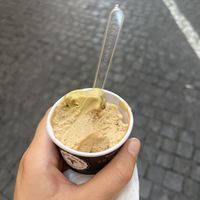 Are half before remembering to take a pic 😵‍💫  at Gelateria Della Palma in Rome