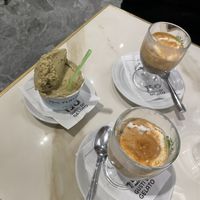 Affogato and pistachio  at Gelateria Della Palma in Rome