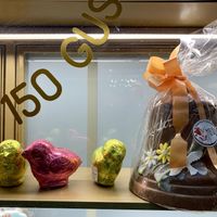 window at Gelateria Della Palma in Rome