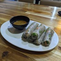 Fresh spring rolls at Reunion Cafe in Vientiane