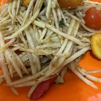 Papaya saladd #Veganuary at Reunion Cafe in Vientiane