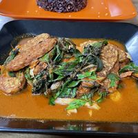 Stir-fried tempeh 3 flavors, 55,000 kip  at Reunion Cafe in Vientiane