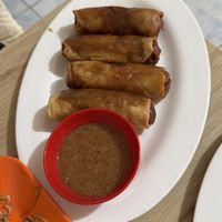 Spring rolls   at Reunion Cafe in Vientiane