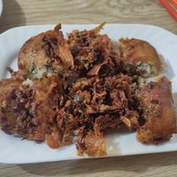 Crispy sour pork at Reunion Cafe in Vientiane