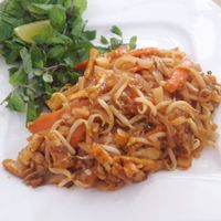 Pad thai at Reunion Cafe in Vientiane