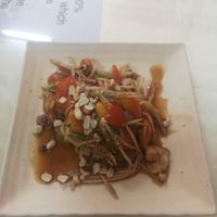 Spicy cucumber salad 10k kip. Delicious at Reunion Cafe in Vientiane