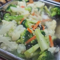 Broccoli Cauliflower ~ 7/4/22 at En Cheng Vegetarian 恩成素 - Maybe closed in Northeast Singapore