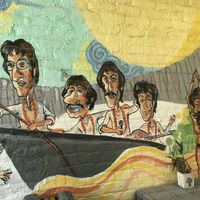 Music legend memorabilia   at The 60's Cafe in Rishikesh