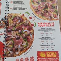 Menu at Shakey's in General Santos