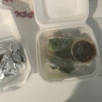 Springs rolls were very filling. Great sauce  at Luv Thai Cuisine in Austin