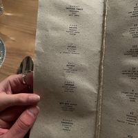 Menu  at Kopps in Berlin