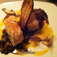 truffled potato-leek strudel on a cassoulet of three kinds beans at Kopps in Berlin