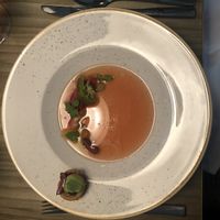 Iced tomato soup at Kopps in Berlin