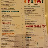 Menu  at VIVA! by Ray Garcia  in Las Vegas