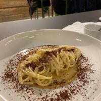 Pasta from the vegetarian menu  at Mutty in Castiglione Delle Stiviere