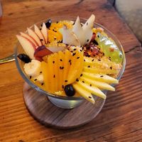 Chia pudding (amazing) at Mandala Society in Marrakech