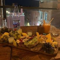 Salty board for two is vegetarian , but if asked can be made vegan as well. Request to remove the omolette and any cheese. at Mandala Society in Marrakech
