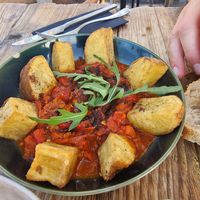 Veganised chakchouka at Mandala Society in Marrakech