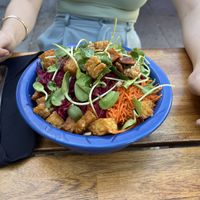 Nourish bowl with added Tempeh.  at cafegSC in Santa Cruz