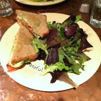 $12 BLT and side salad at cafegSC in Santa Cruz