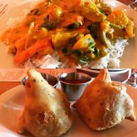 Curry and Samosa at Gorkha Palace in Minneapolis