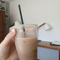 Iced chai latte with soy milk at ECDC in Eau Claire