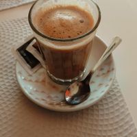 Masala milk tea with Almond Milk at Mani's in Faro