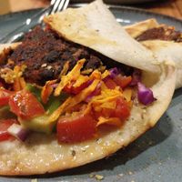 Tofu black bean burrito at Canttú in Huaraz