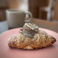 Croissant with Vegan dulcet de letche  at Hipatia Café in Guadalajara