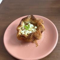 Cheese dessertt  at Hipatia Café in Guadalajara