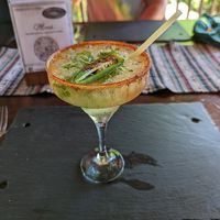 Jalapeno Cilantro Rumarita at Grove House in Belmopan