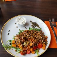 Lentils vegan just without the cream at B&S Restaurant in Bloenduos