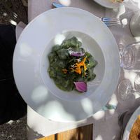 Gnocchi all’ortica con sedano (vegano)  at Bigatt in Paradiso