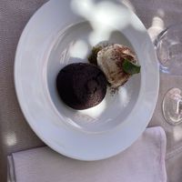 Tortino al cioccolato e gelato di soja (vegano)  at Bigatt in Paradiso