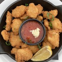 Vegan calamari   at Golden Road Brewing in Huntington Beach
