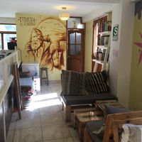 Inside 2nd floor at Sunshine Cafe in Ollantaytambo