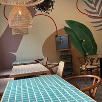 Cafe interior at The Vegan Place in Kuala Lumpur