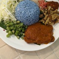 Kerabu rice at The Vegan Place in Kuala Lumpur