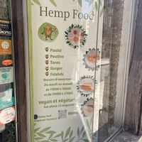Front of the cafe   at Hemp Food in Troyes
