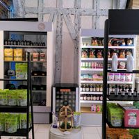 Shop corner at Hemp Food in Troyes