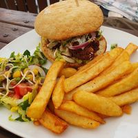 Veganer Falafelburger at Jäcweck in Vohl