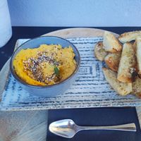 Baked carrot hummus at PlantEat /it/ in Constanta