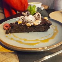 Brownie with ice cream at PlantEat /it/ in Constanta