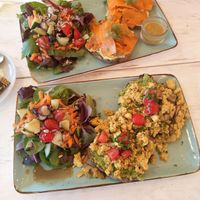 toast with salmon-style carrots / scrambled tofu at Easy Peasy in Berlin