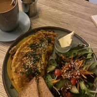 Chickpea omelette   at Easy Peasy in Berlin