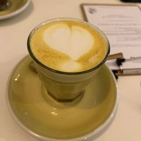 Tumeric latte  at Easy Peasy in Berlin