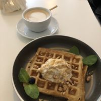 Peanut waffle   at Easy Peasy in Berlin