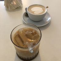 Iced americano with pea drink and americano   at Easy Peasy in Berlin