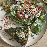 Spinach quiche  at Easy Peasy in Berlin