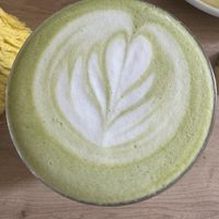 Matcha with soy  at Easy Peasy in Berlin